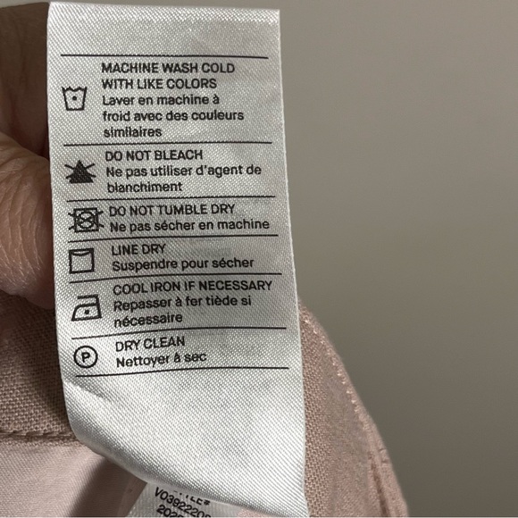 Vince Cropped Wide Leg Linen Blend Pant — Rose Pearl Size 6 - Picture 12 of 15